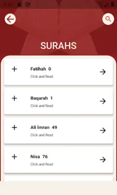 Quran and meaning in English android App screenshot 1